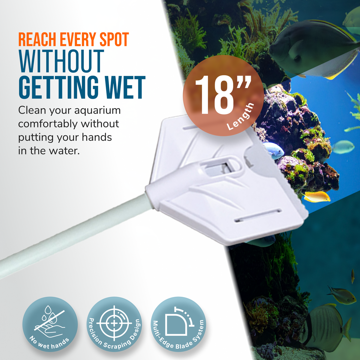 Flipper Platinum 18-Inch Aquarium Algae Scraper
