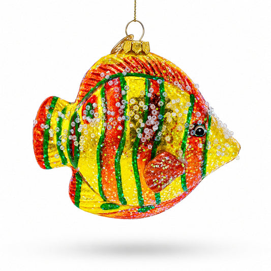BestPysanky Aquarium Fish Glass Christmas Ornament