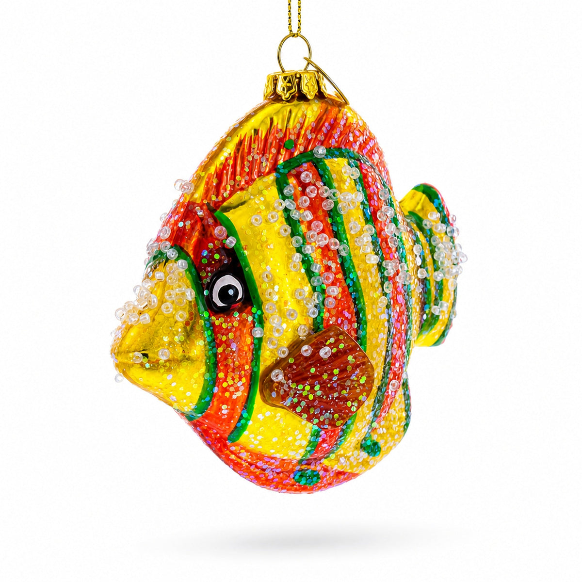 BestPysanky Aquarium Fish Glass Christmas Ornament