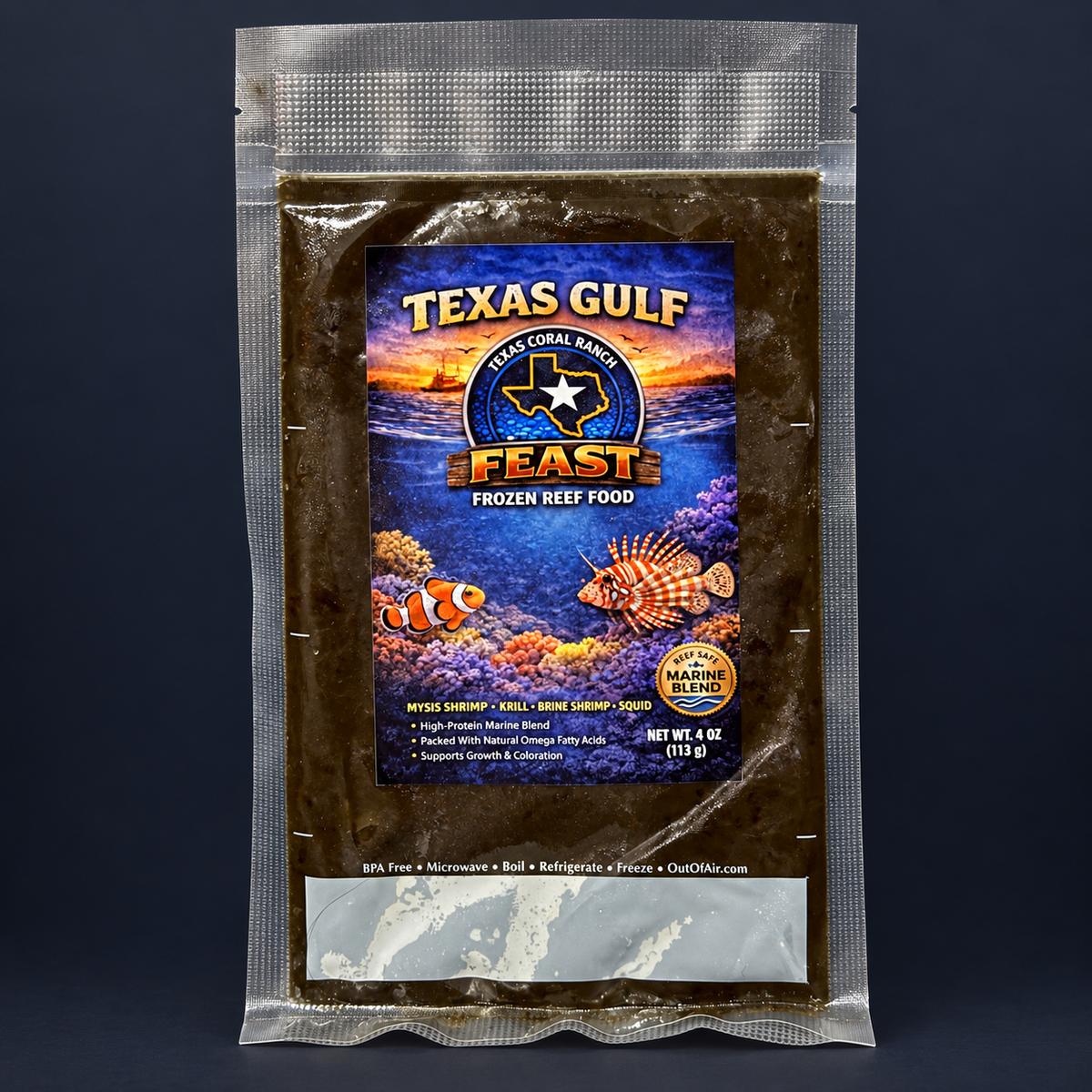 Texas Gulf Feast frozen reef food